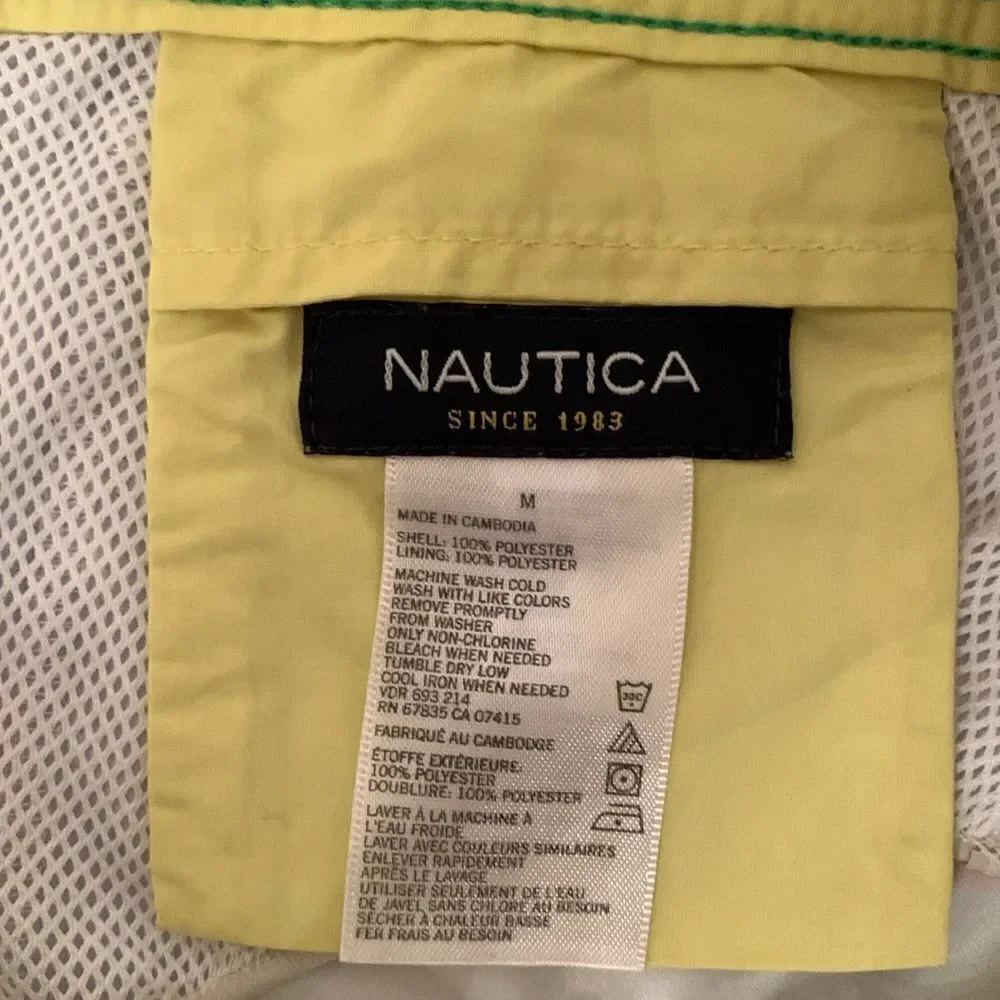 Nautica Men's Multicolor Swim Trunks Board Shorts Plants Print Size M